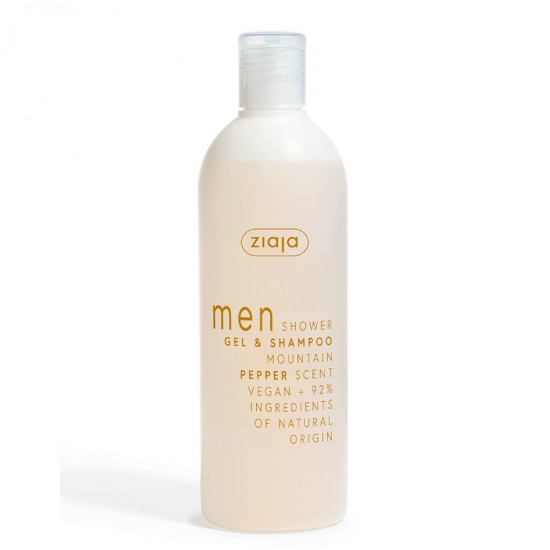 αντρικά - after shave - shower gels - ziaja - καλλυντικα - Men mountain pepper shower gel & shampoo 400ml Ziaja